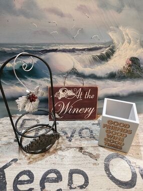 Lot Of 4 Winery Decortive Decor